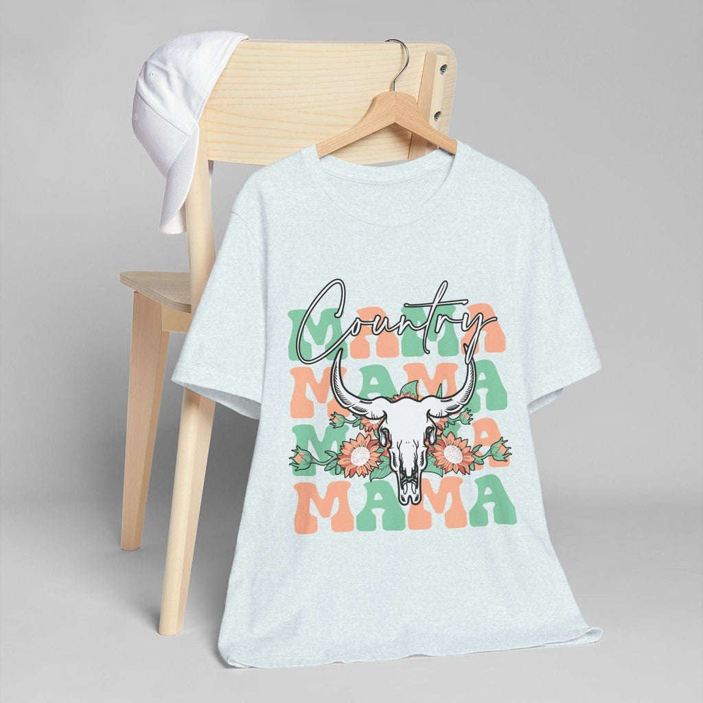 Country Mama Tee – Floral Longhorn Graphic T-Shirt