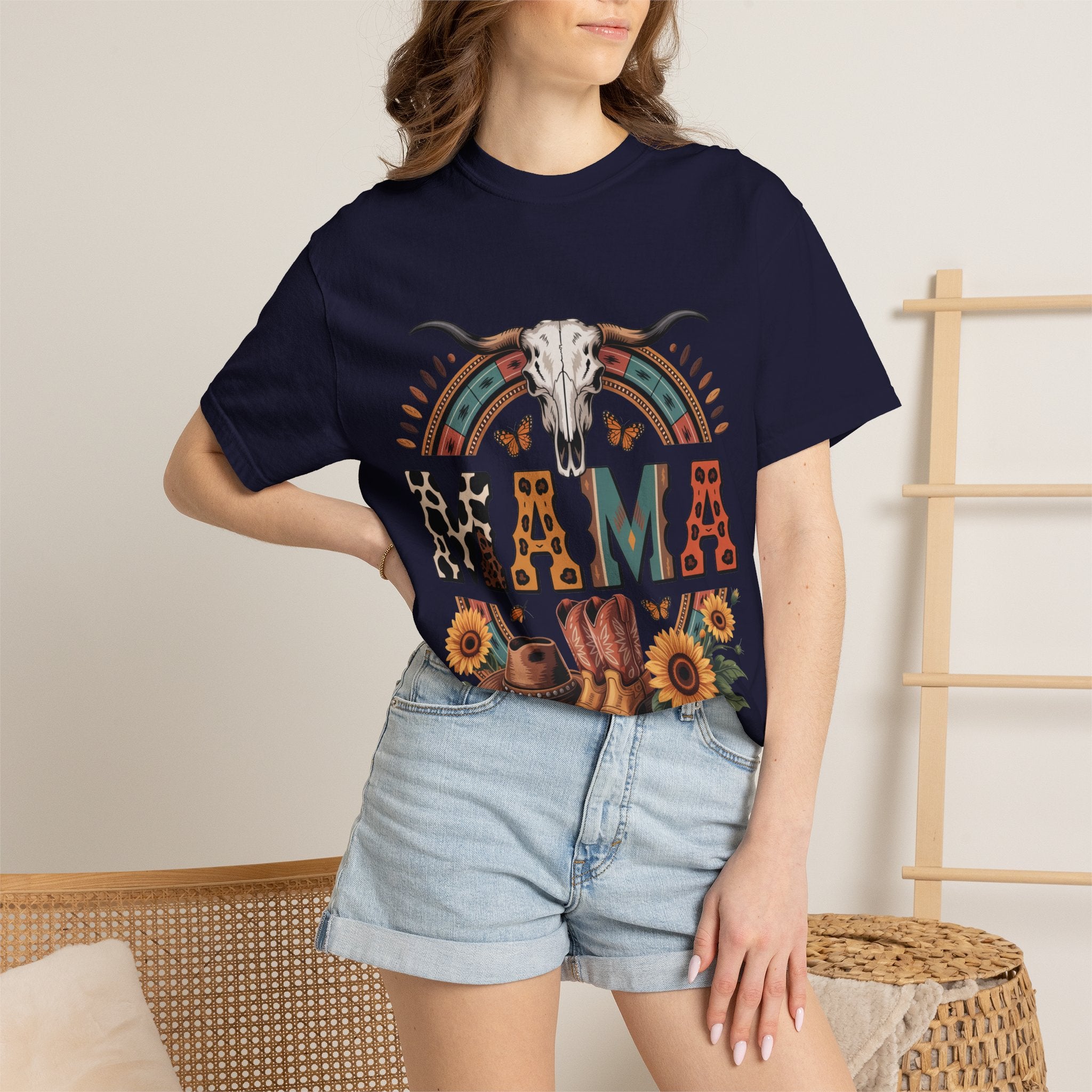 Cowgirl Boot & Sunflower Graphic T-Shirt