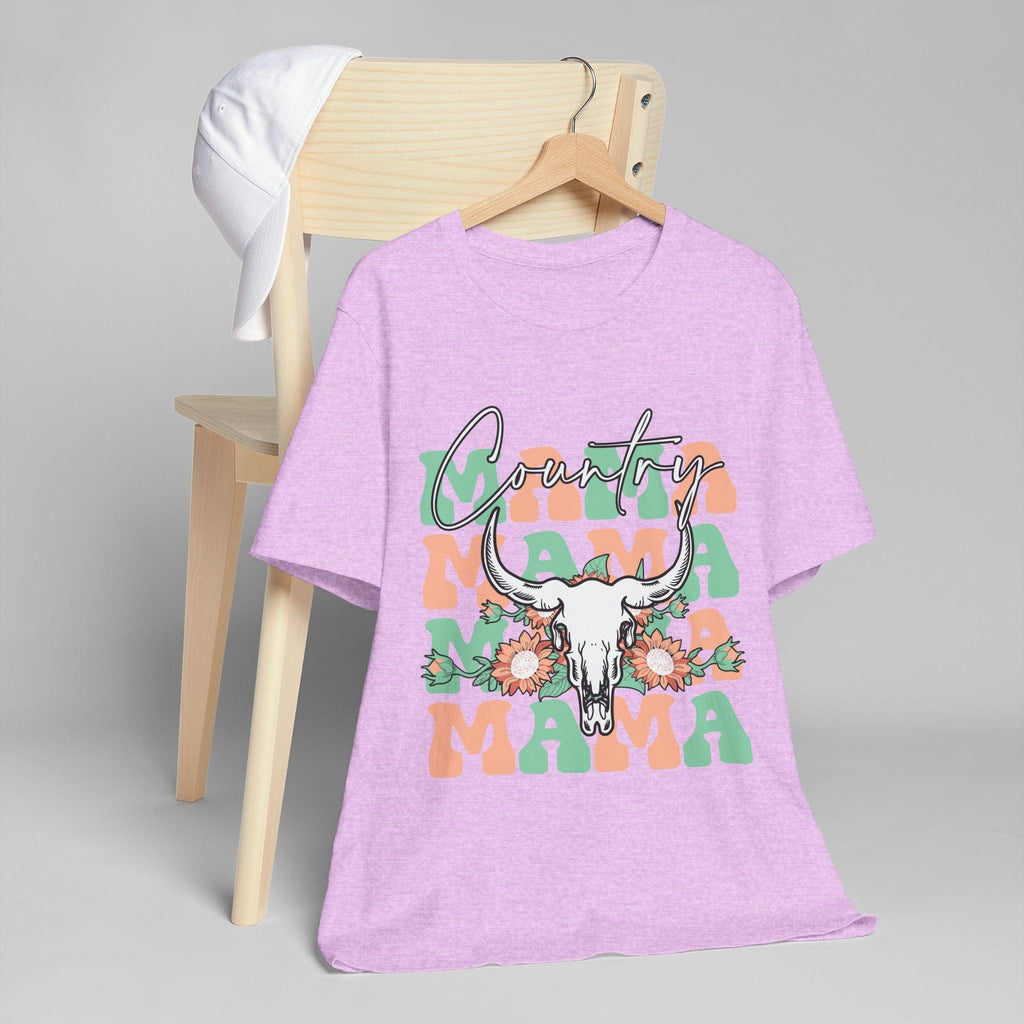 Country Mama Tee – Floral Longhorn Graphic T-Shirt