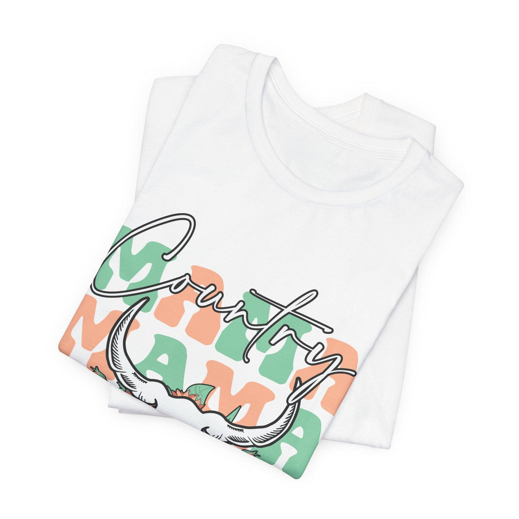 Country Mama Tee – Floral Longhorn Graphic T-Shirt