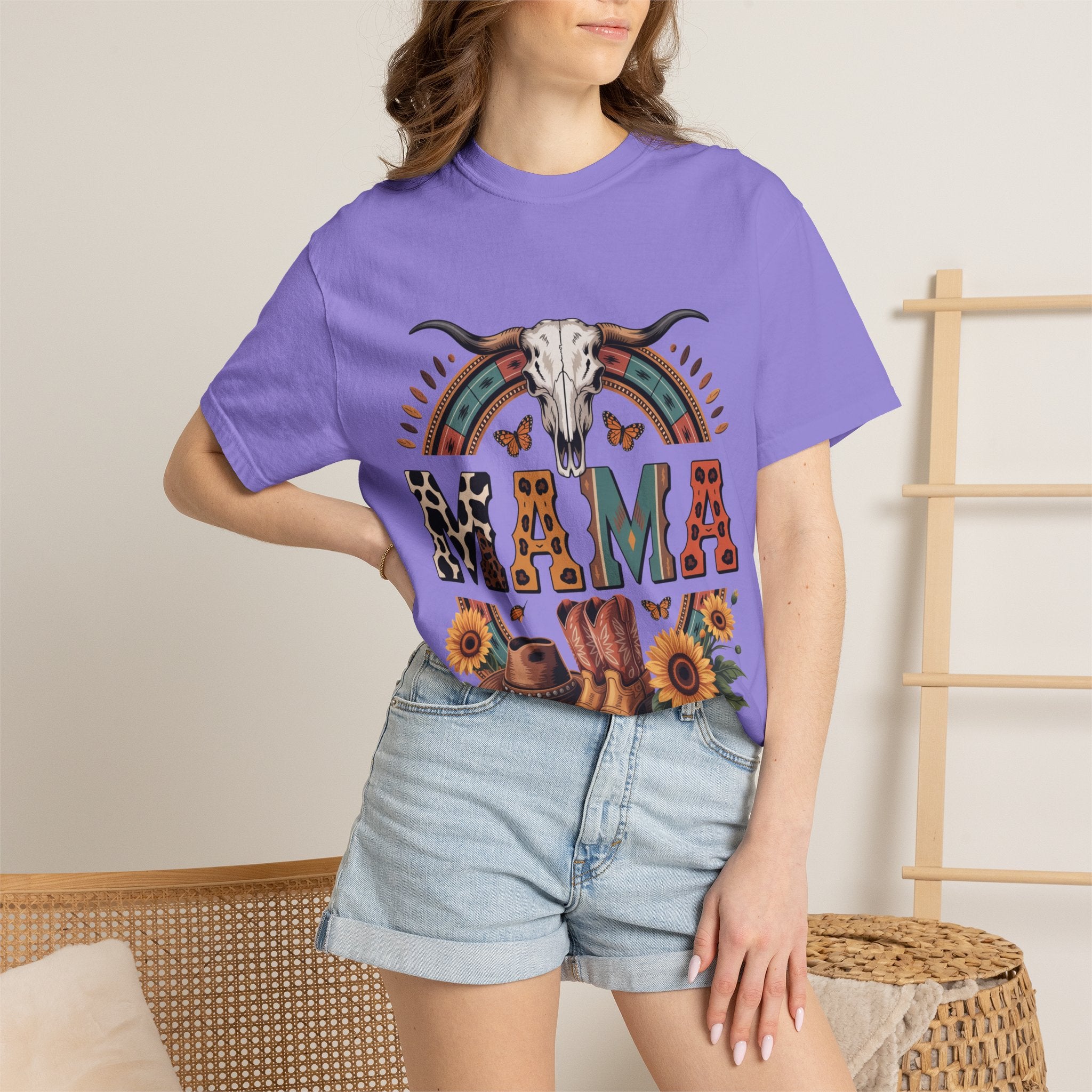 Cowgirl Boot & Sunflower Graphic T-Shirt