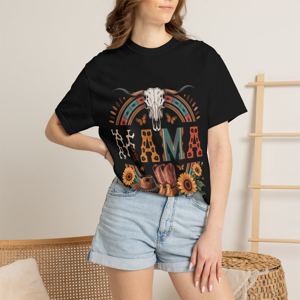 Cowgirl Boot & Sunflower Graphic T-Shirt