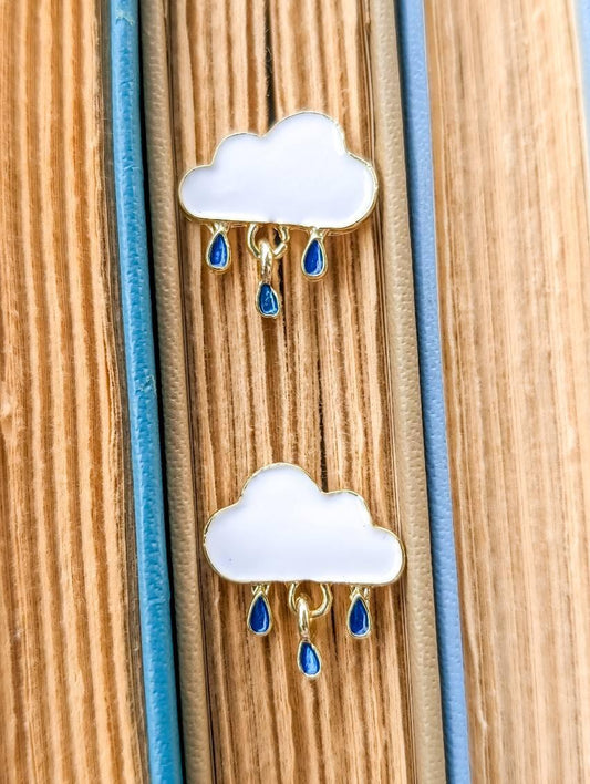 Zierliche Regenwolken-Ohrringe