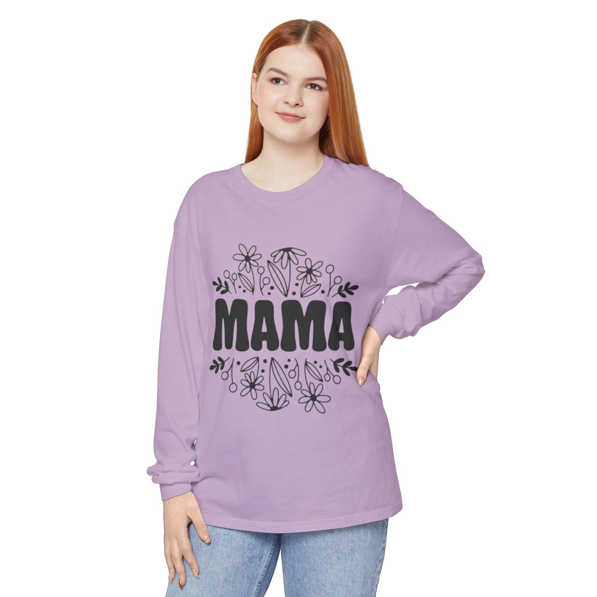 Mama Floral Long Sleeve Tee