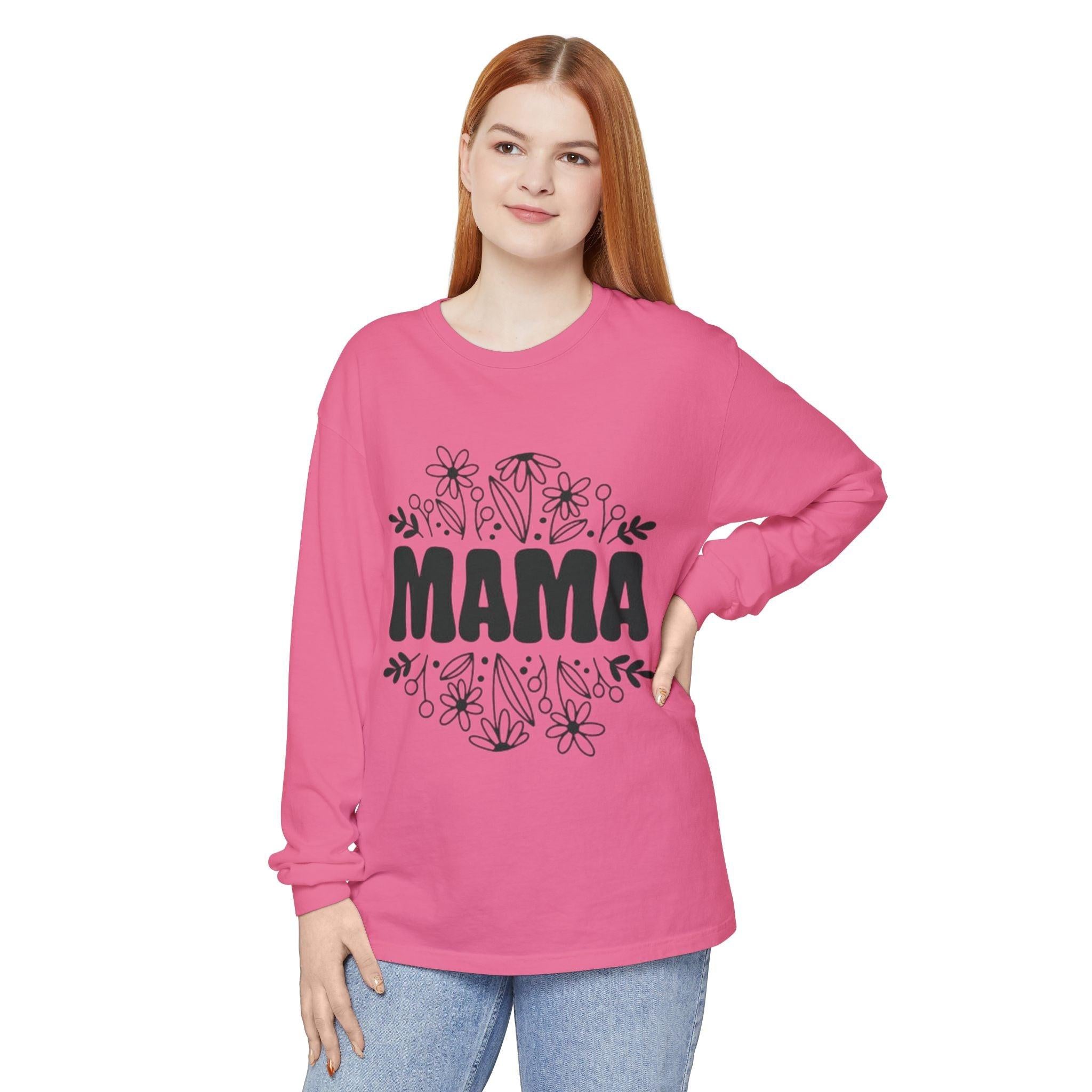 Mama Floral Long Sleeve Tee