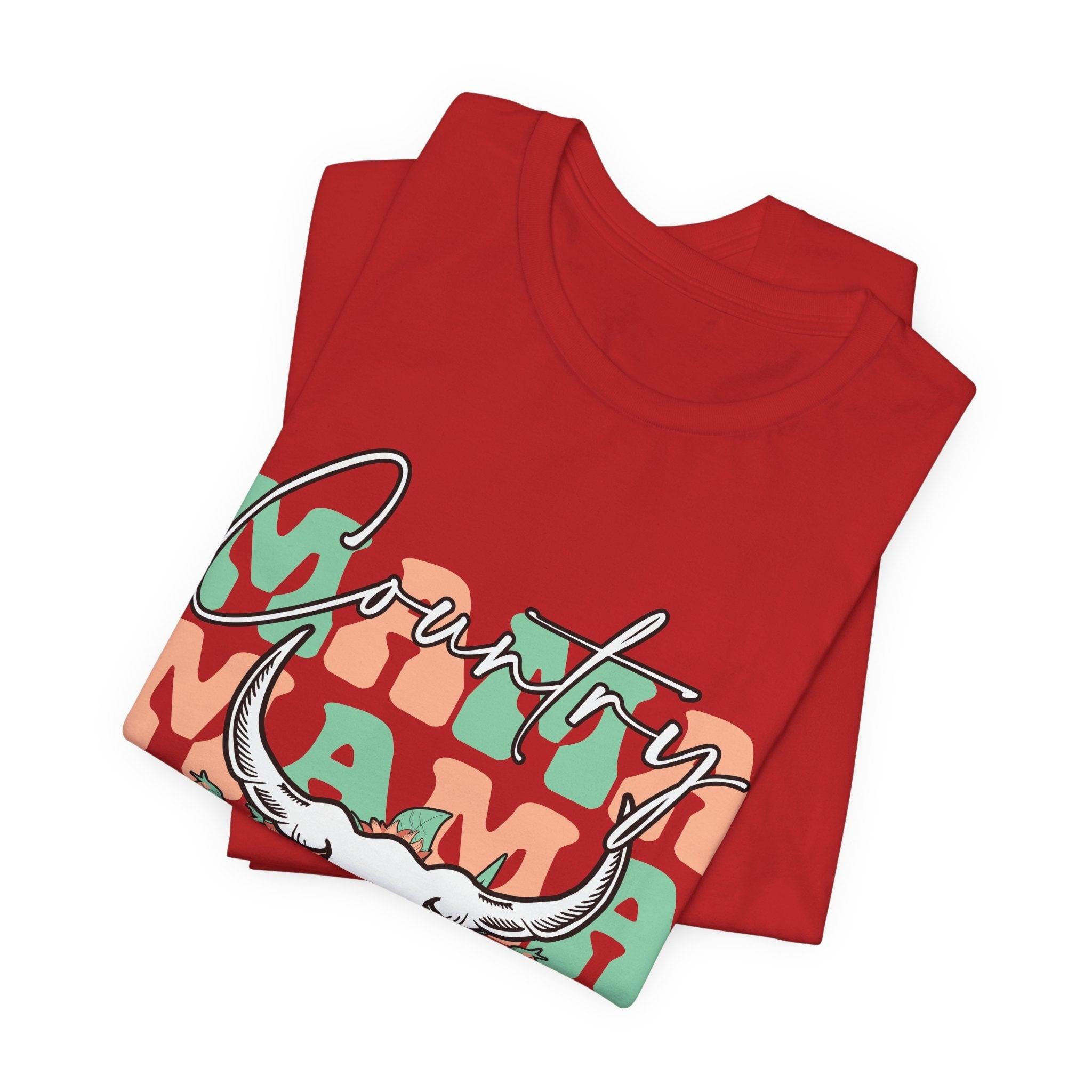 Country Mama Tee – Floral Longhorn Graphic T-Shirt