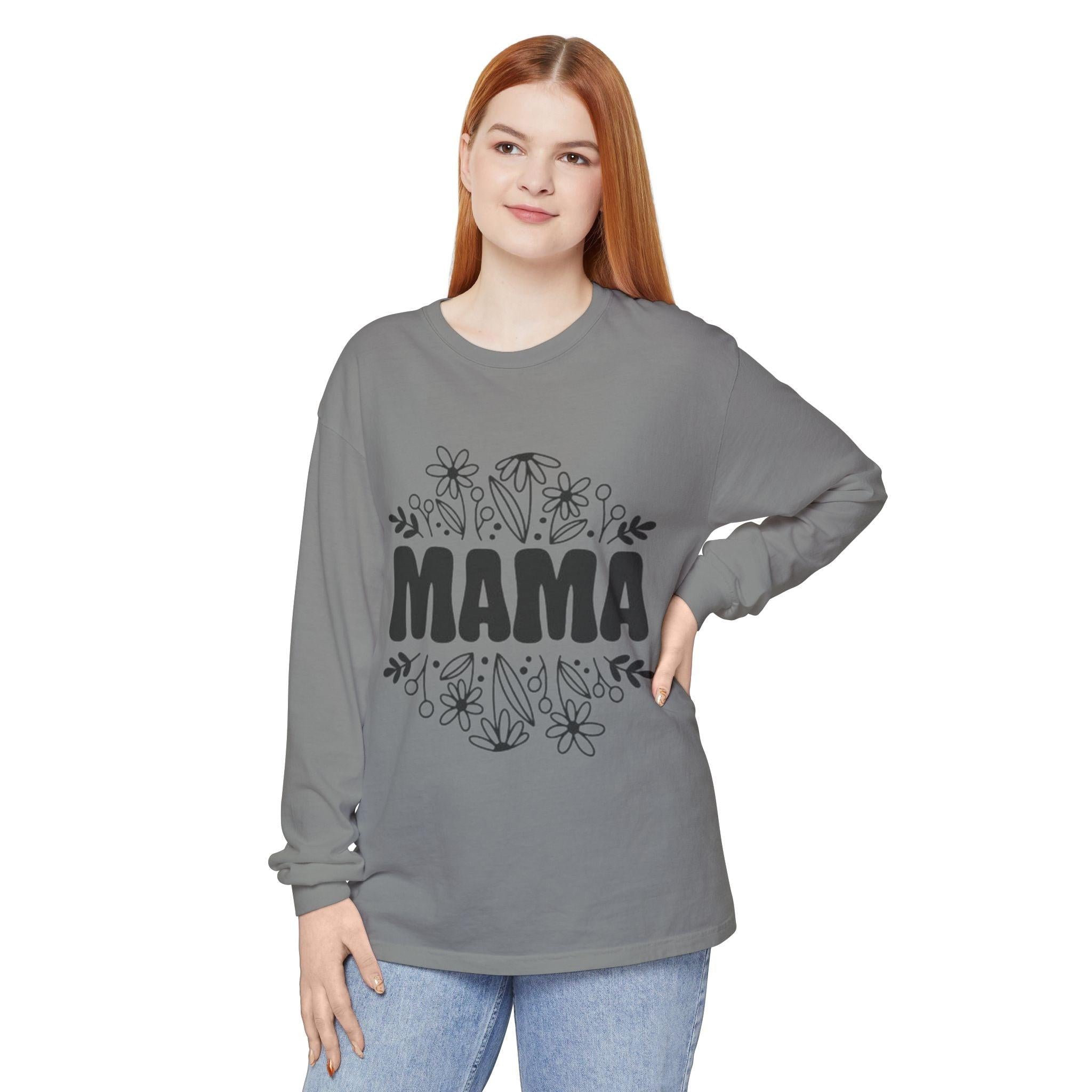 Mama Floral Long Sleeve Tee
