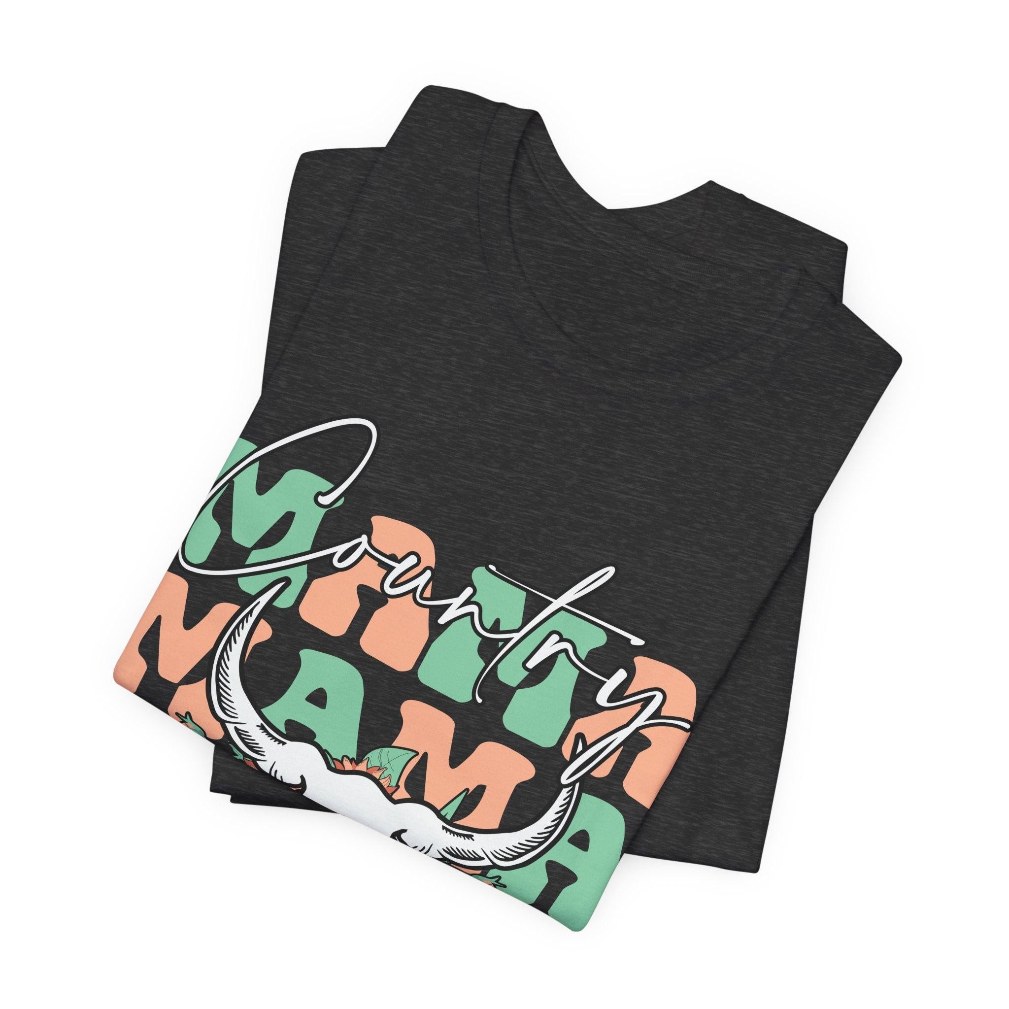 Country Mama Tee – Floral Longhorn Graphic T-Shirt