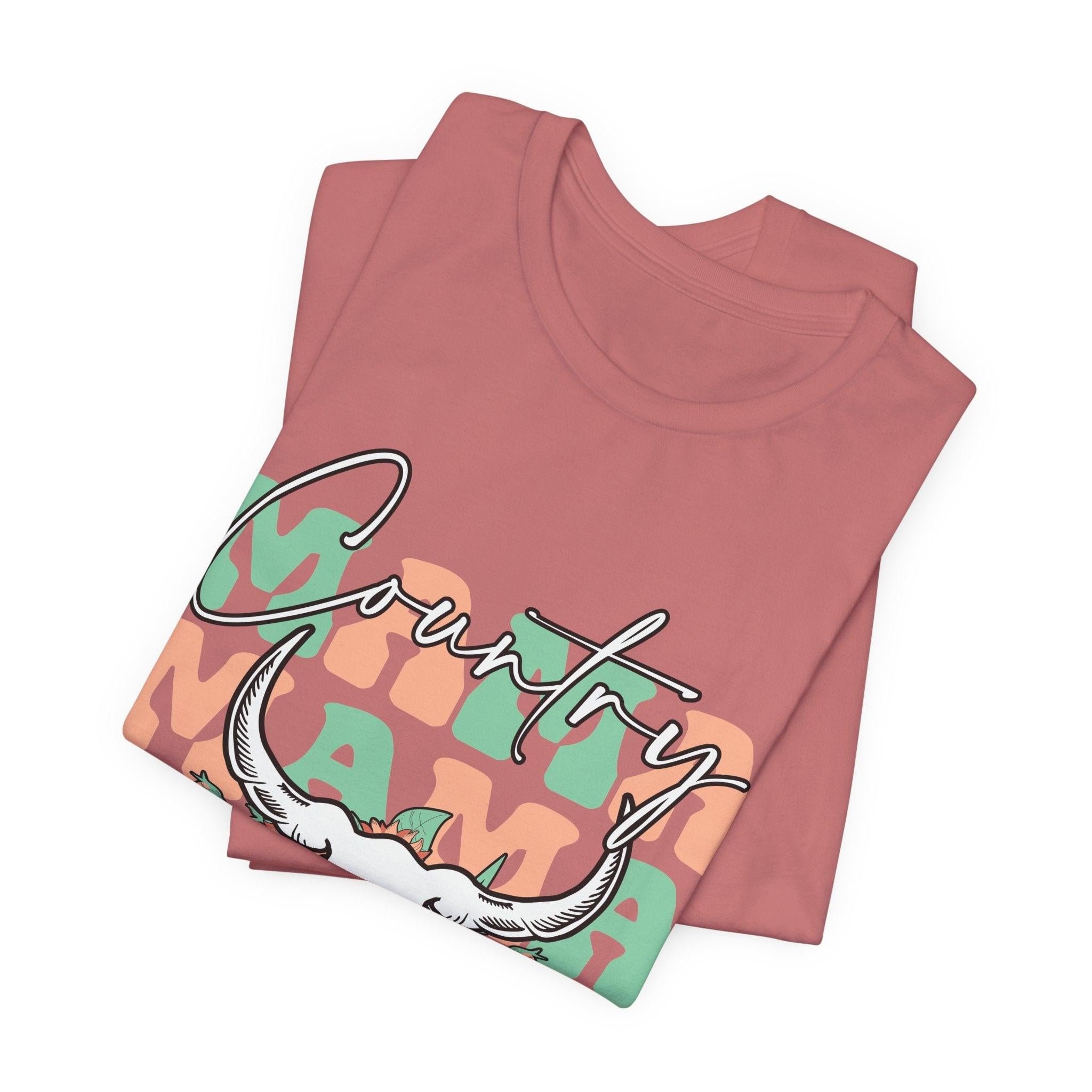 Country Mama Tee – Floral Longhorn Graphic T-Shirt