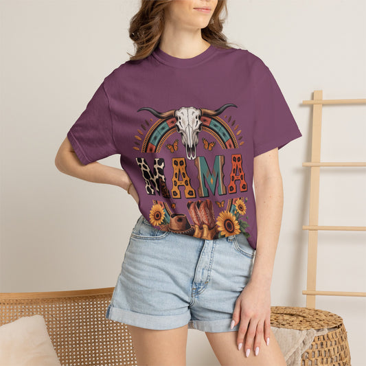 Cowgirl-Stiefel & Sonnenblumen-Grafik-T-Shirt