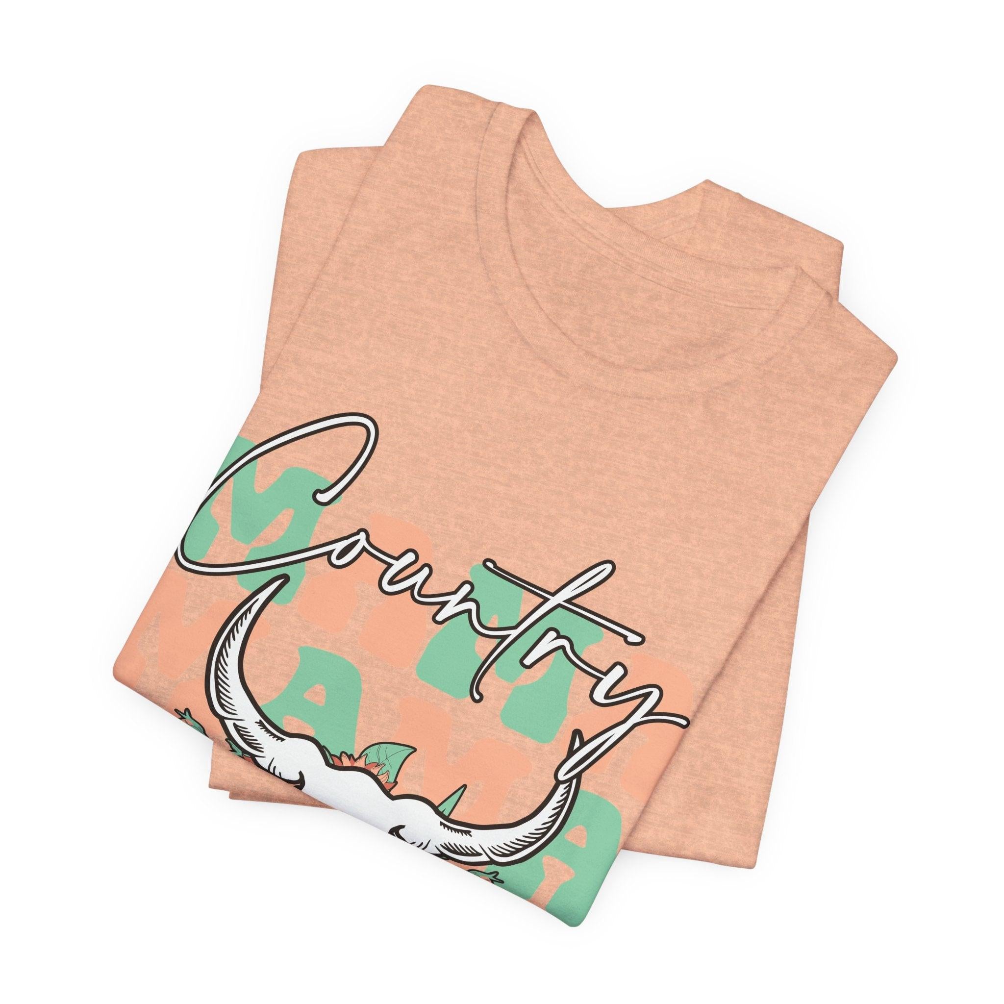 Country Mama Tee – Floral Longhorn Graphic T-Shirt