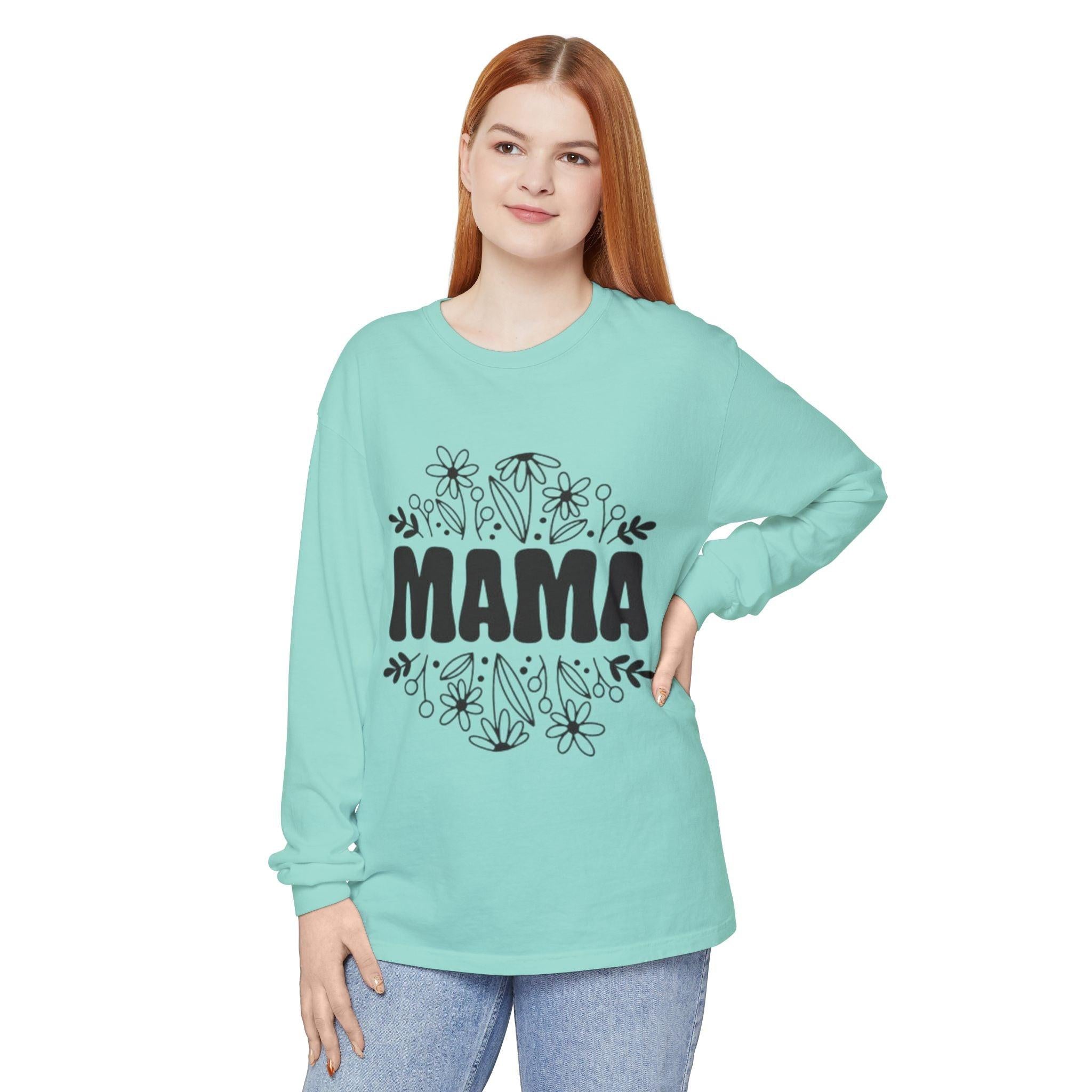 Mama Floral Long Sleeve Tee