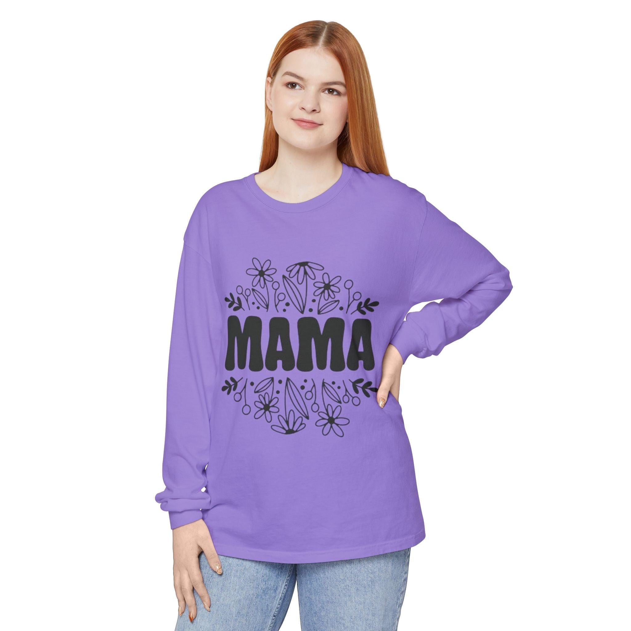Mama Floral Long Sleeve Tee