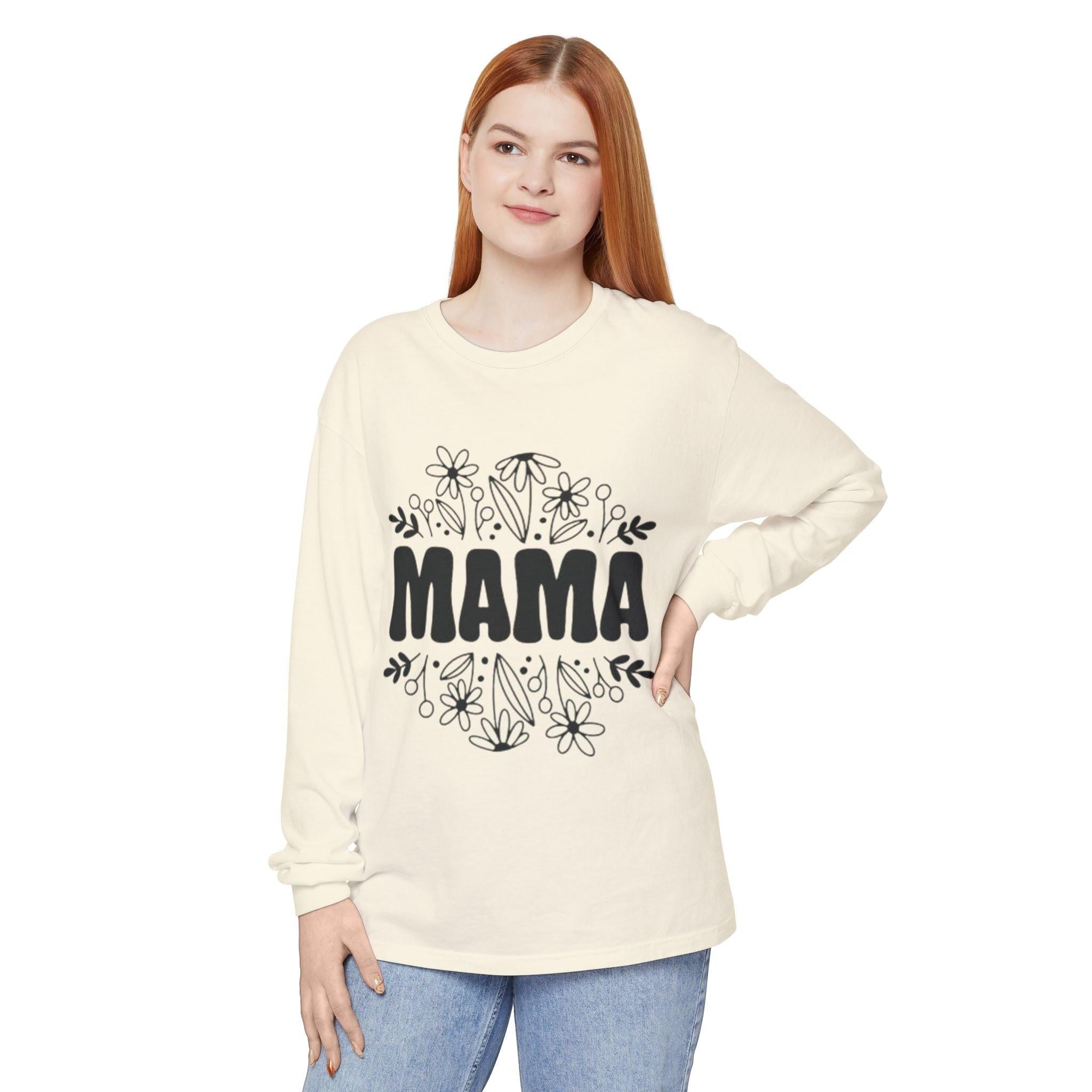 Mama Floral Long Sleeve Tee