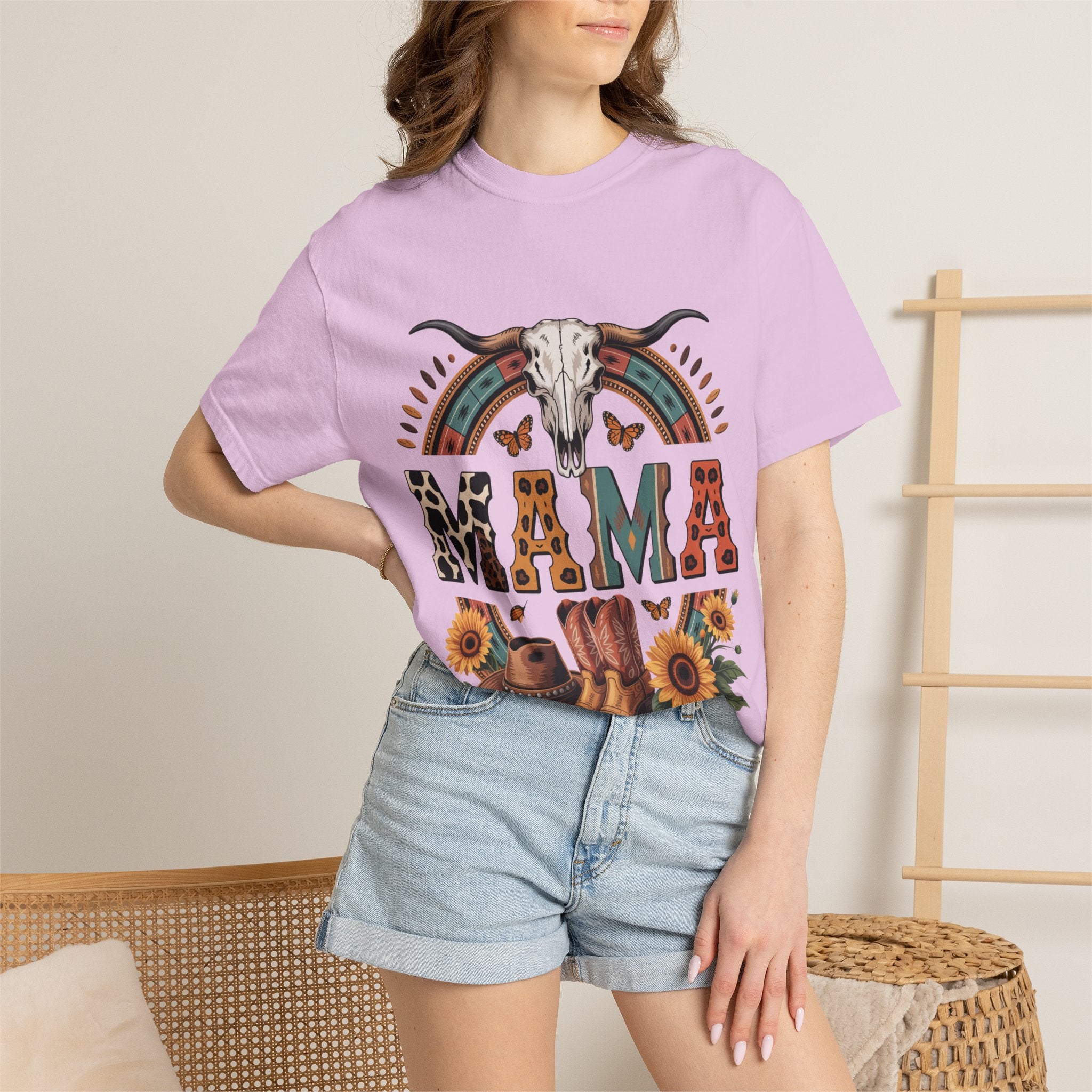 Cowgirl Boot & Sunflower Graphic T-Shirt