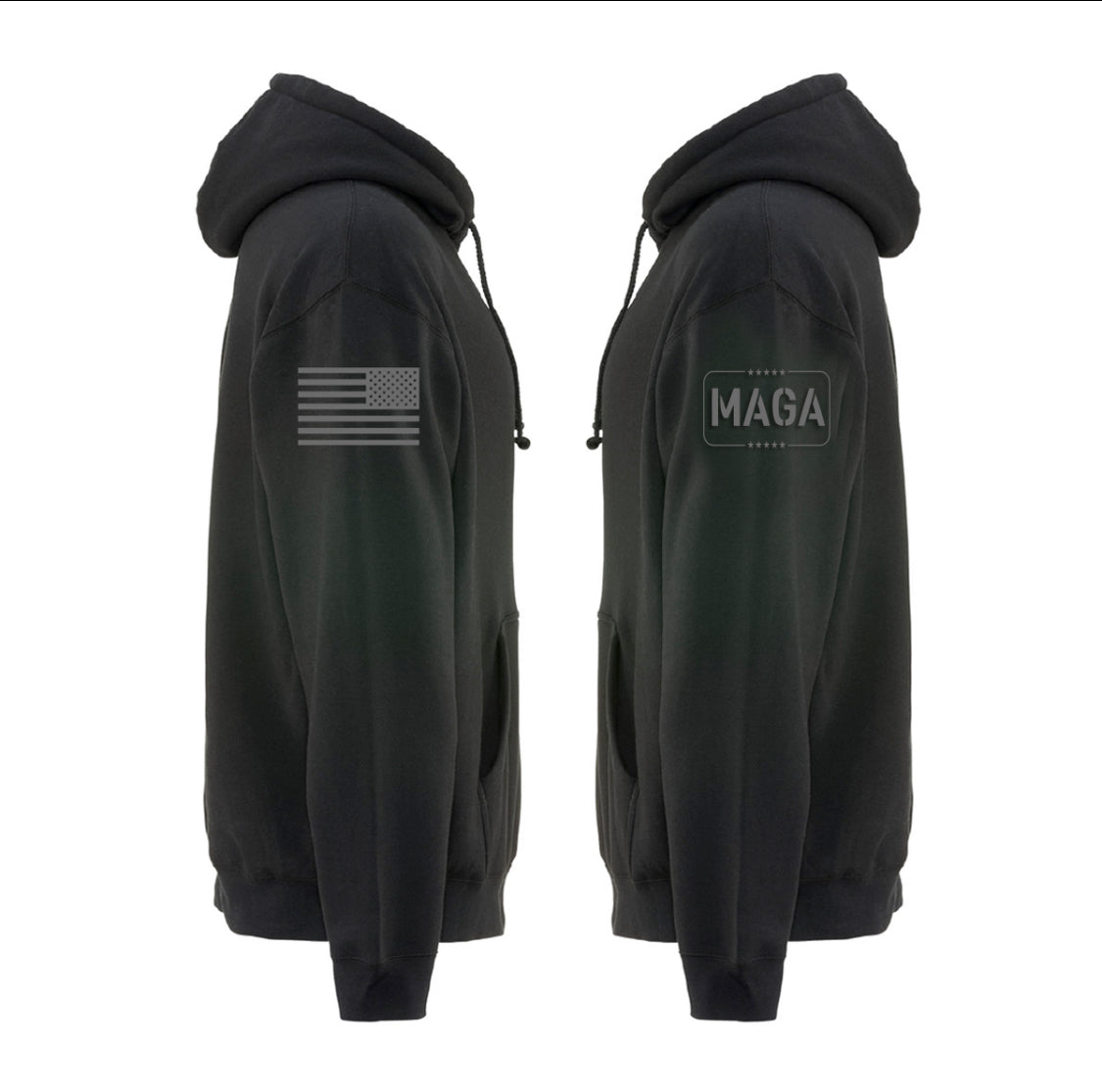 45/47 Schwarzer Hoodie