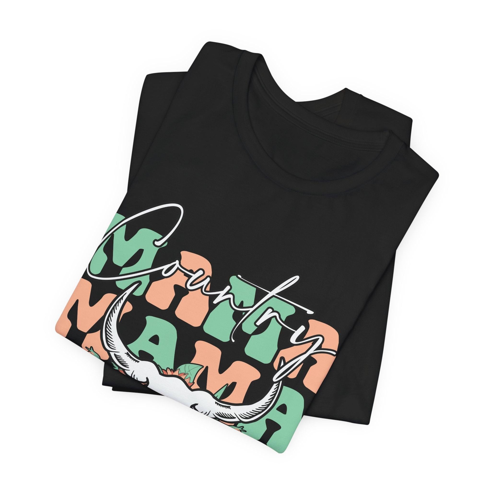 Country Mama Tee – Floral Longhorn Graphic T-Shirt