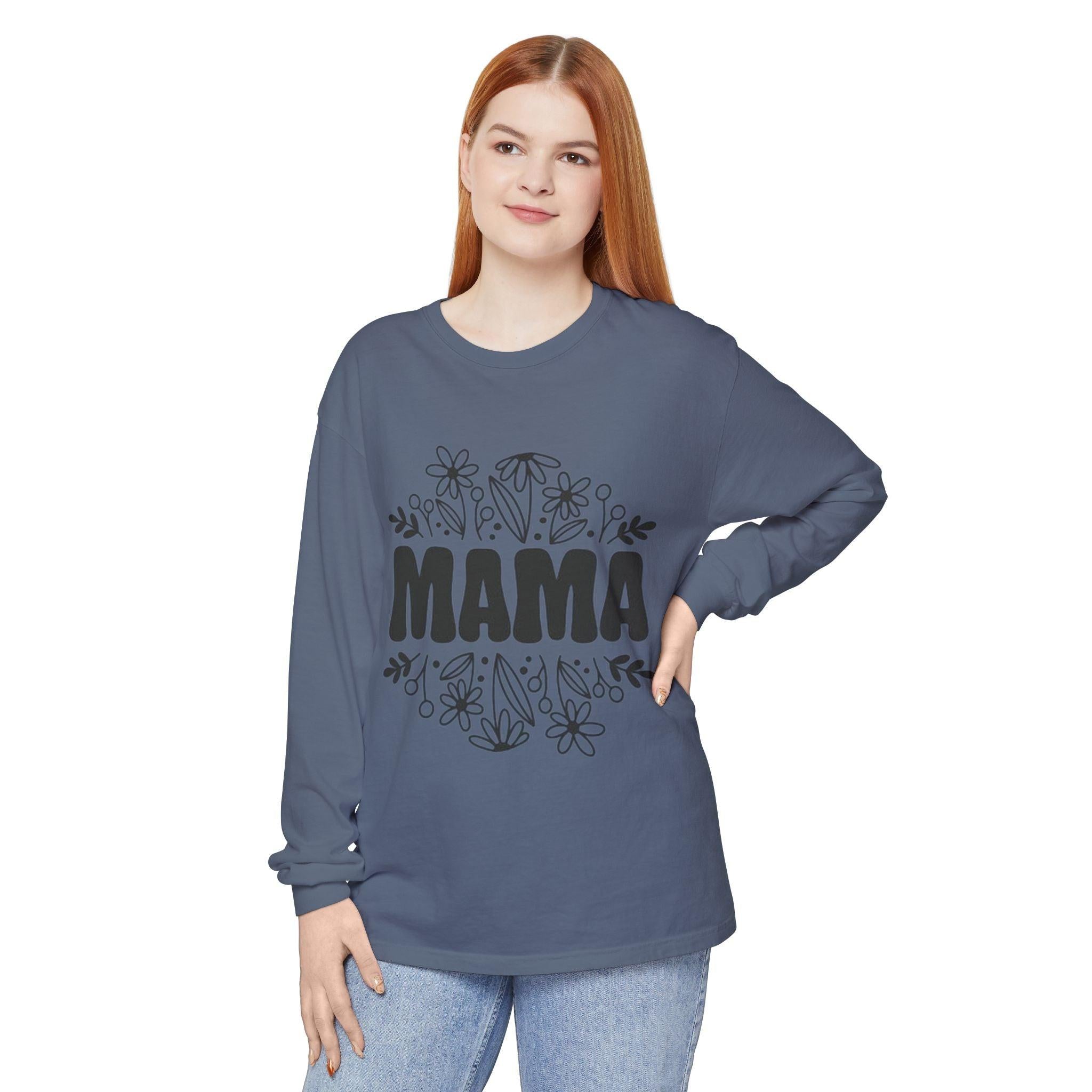 Mama Floral Long Sleeve Tee