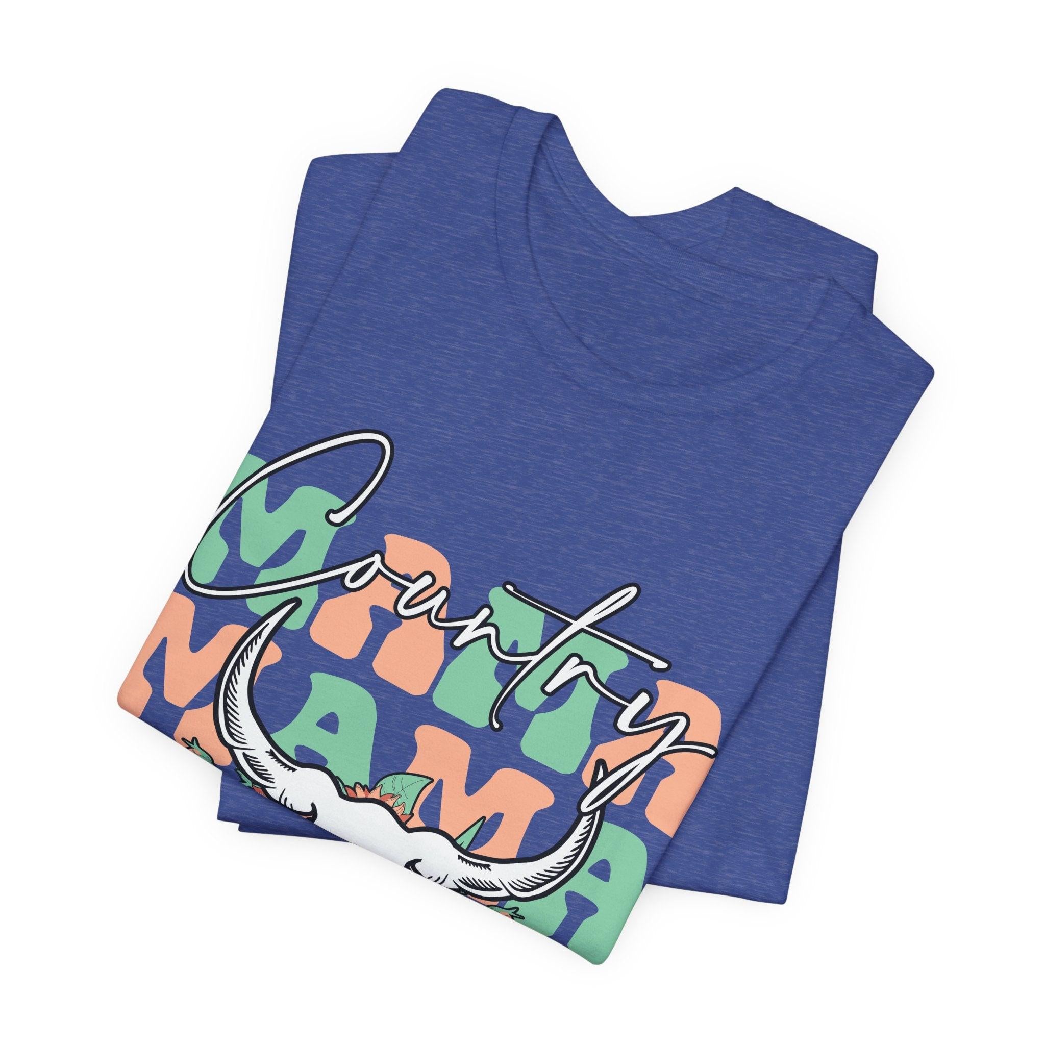 Country Mama Tee – Floral Longhorn Graphic T-Shirt