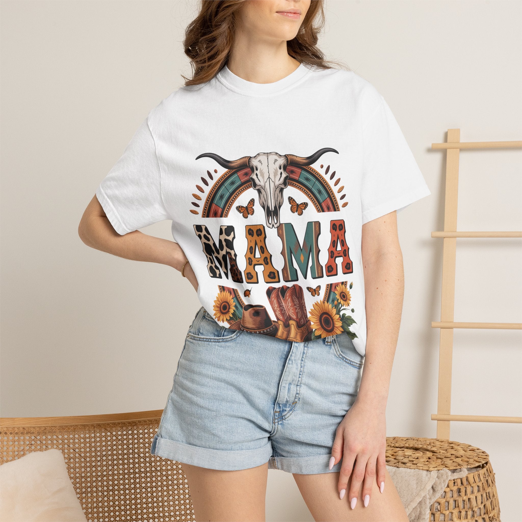 Cowgirl Boot & Sunflower Graphic T-Shirt