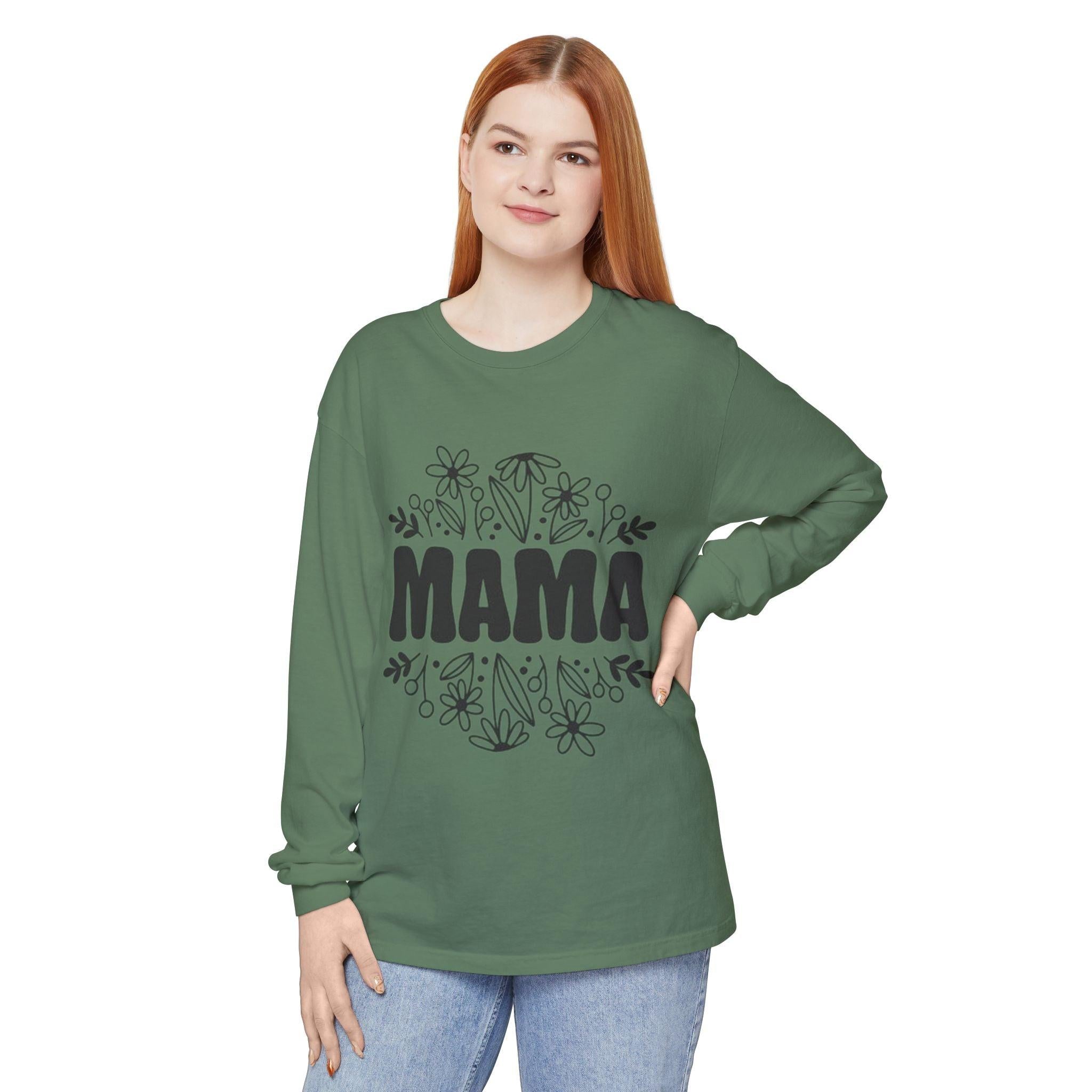 Mama Floral Long Sleeve Tee