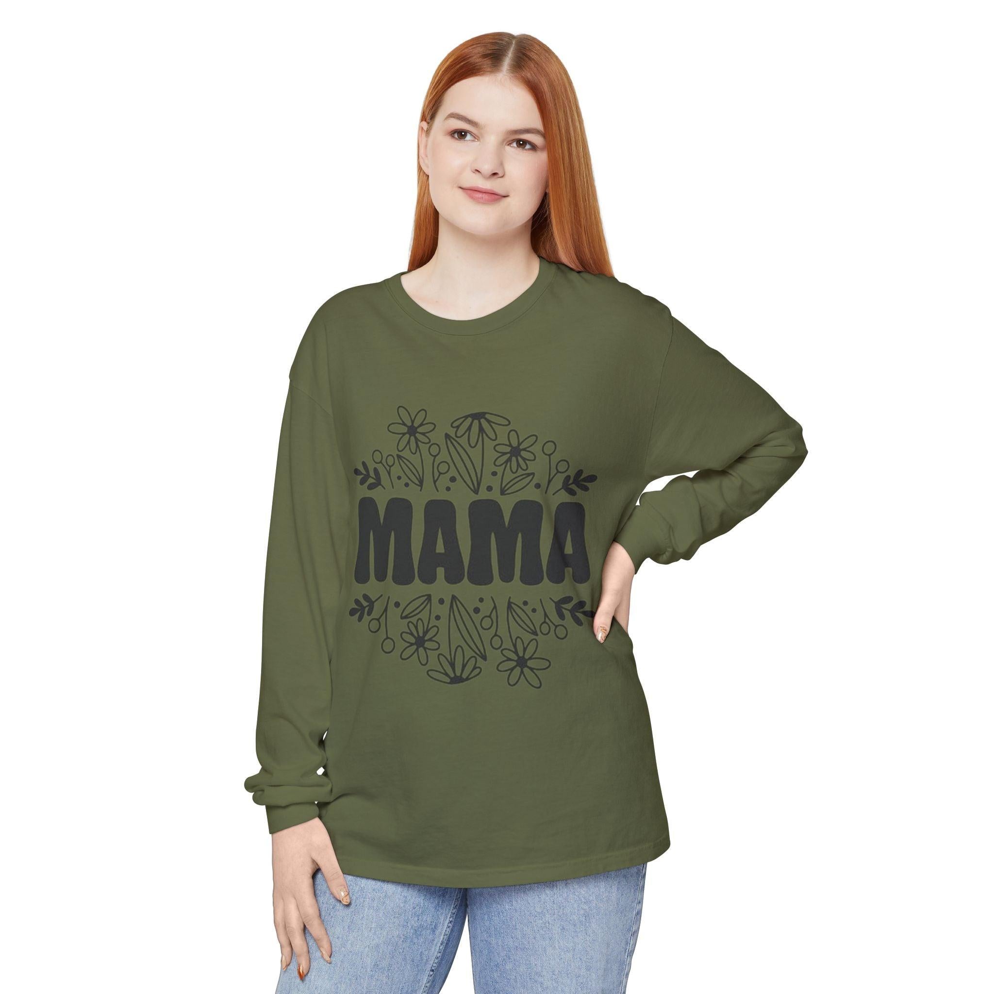 Mama Floral Long Sleeve Tee