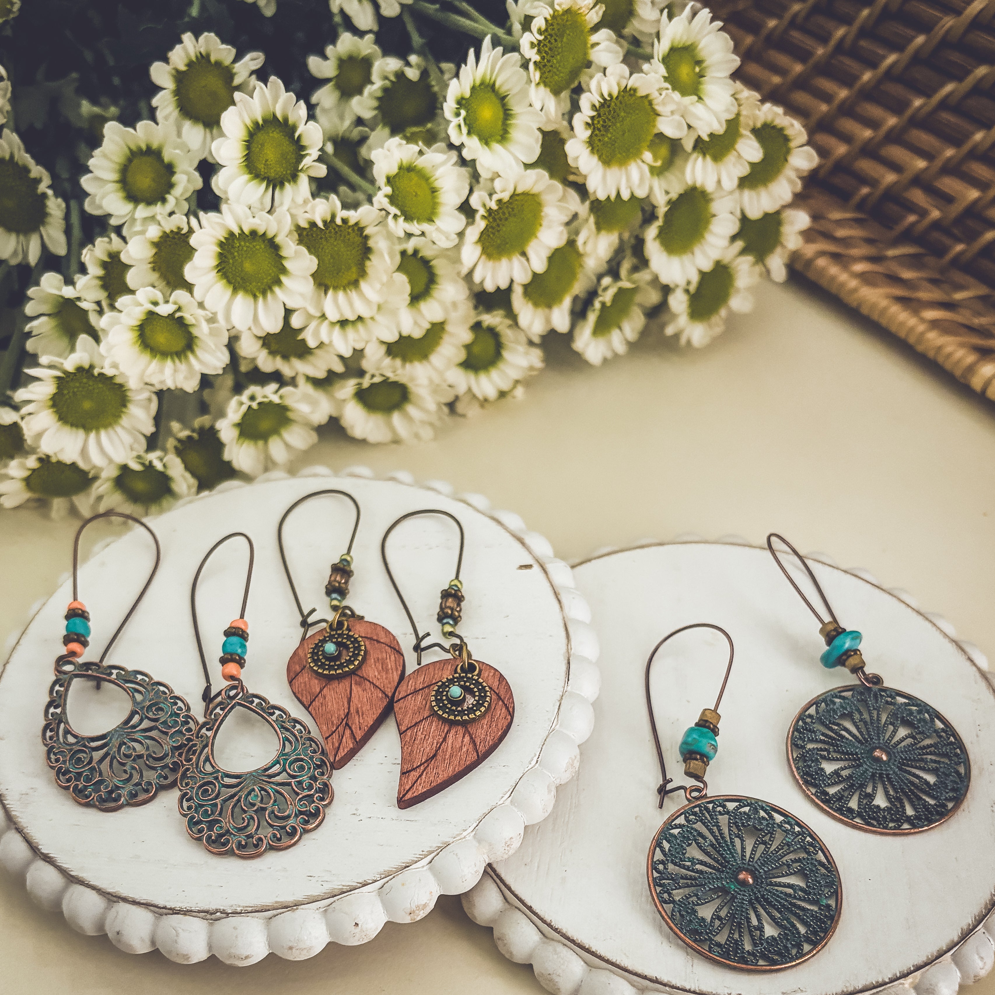 Beautiful Bohemian Earring Set - Set of 3