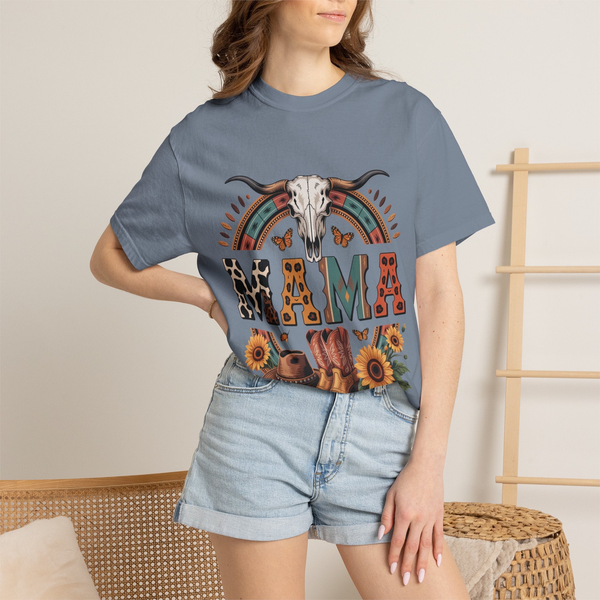 Cowgirl Boot & Sunflower Graphic T-Shirt