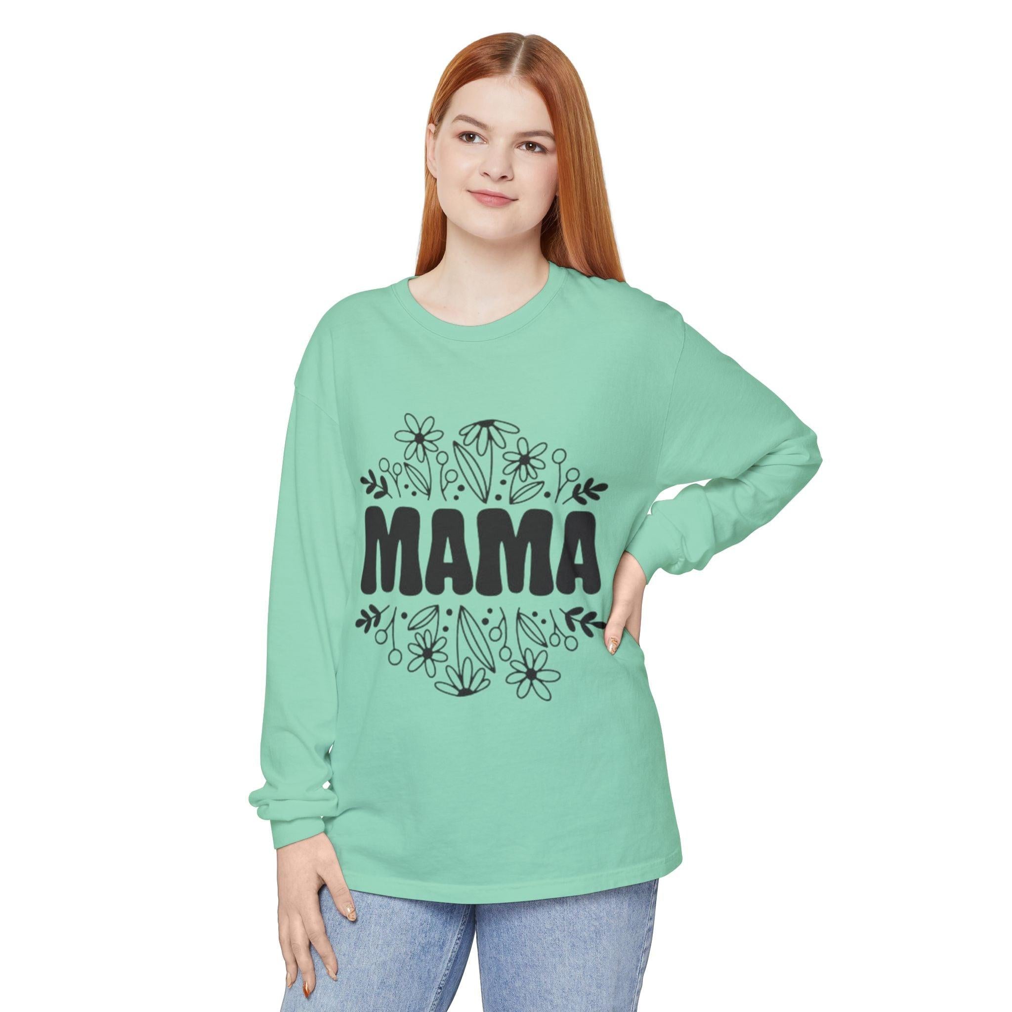 Mama Floral Long Sleeve Tee