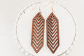 Beautiful Brown Wooden Laser Cut Earrings