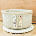 Silver Slat Dandelion Earrings