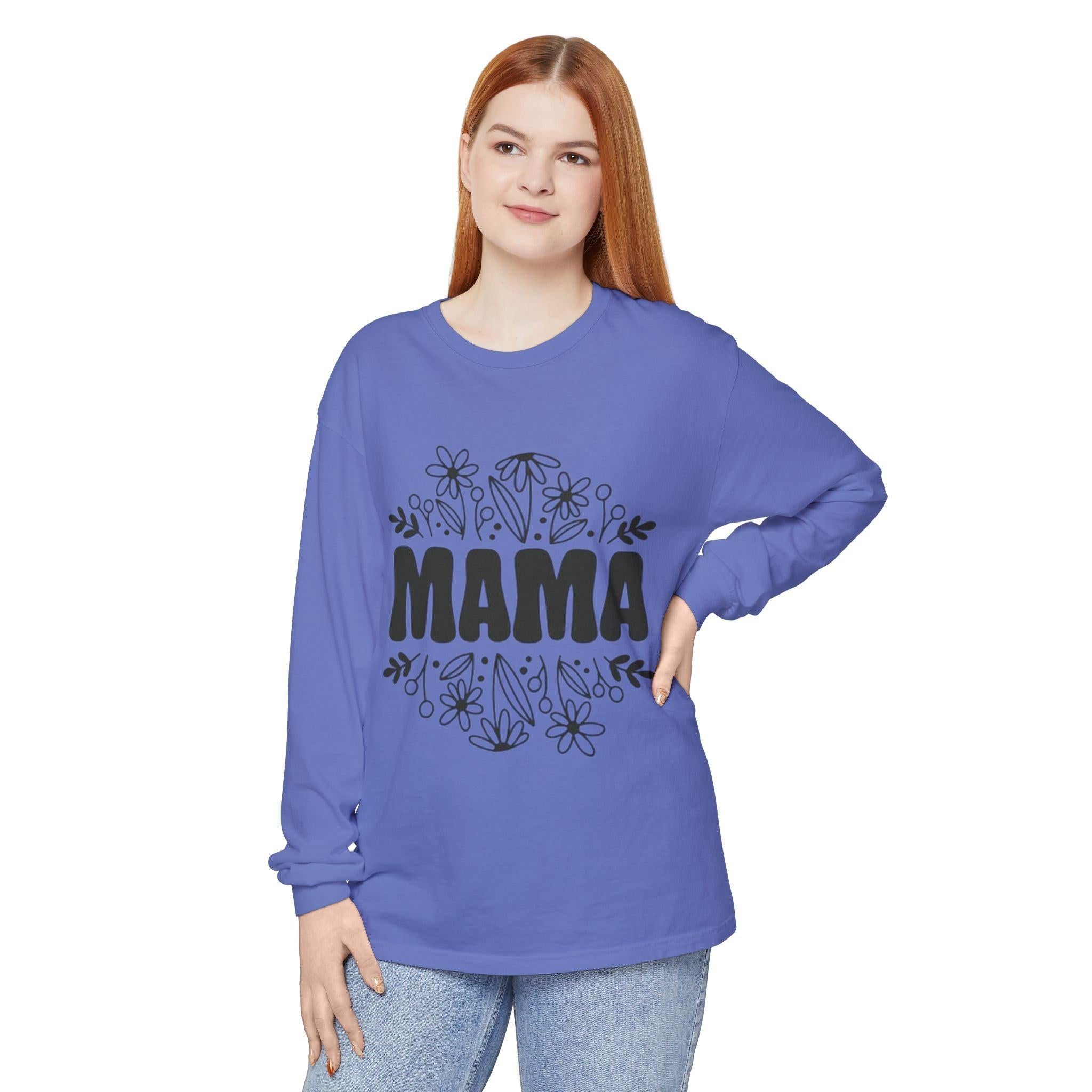 Mama Floral Long Sleeve Tee