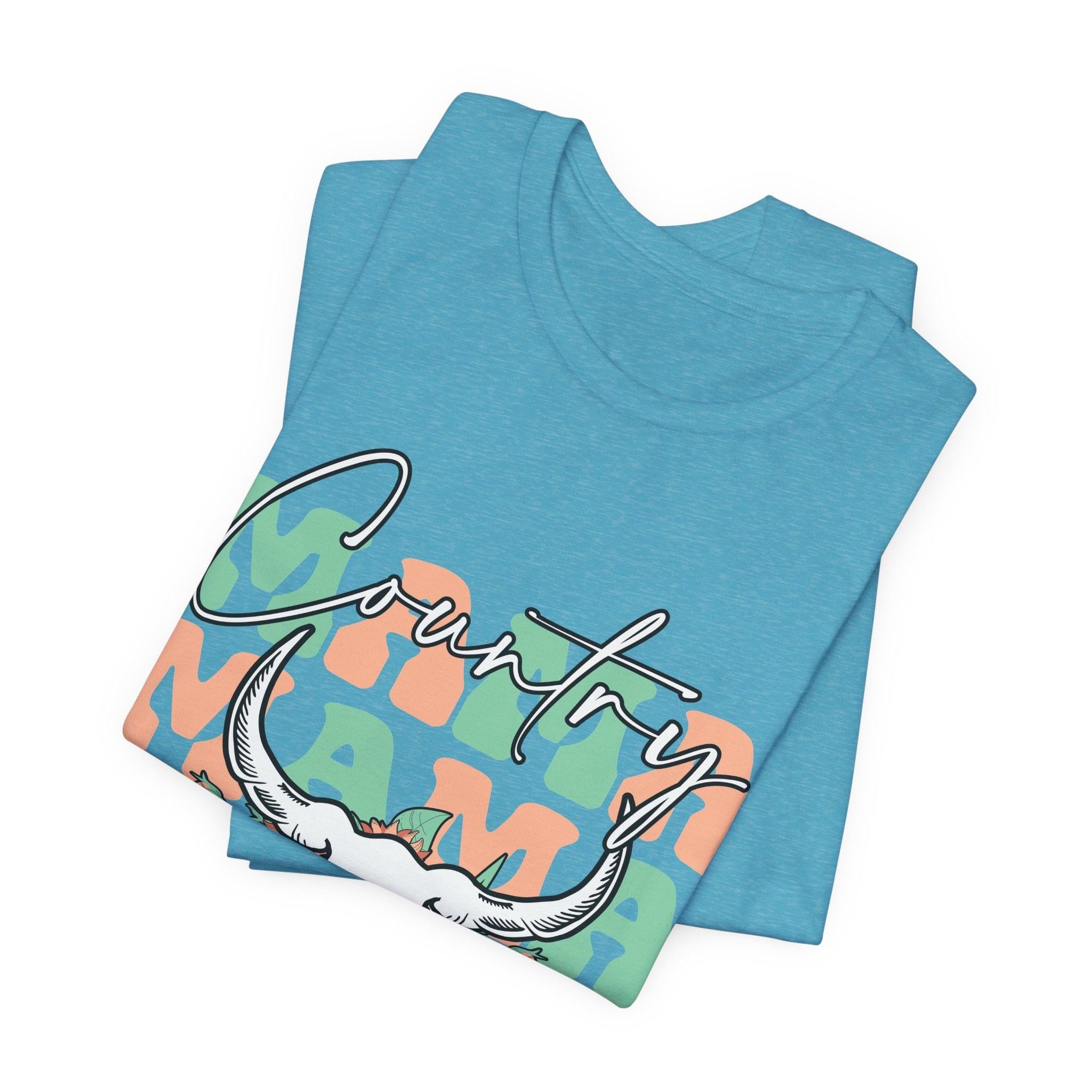 Country Mama Tee – Floral Longhorn Graphic T-Shirt