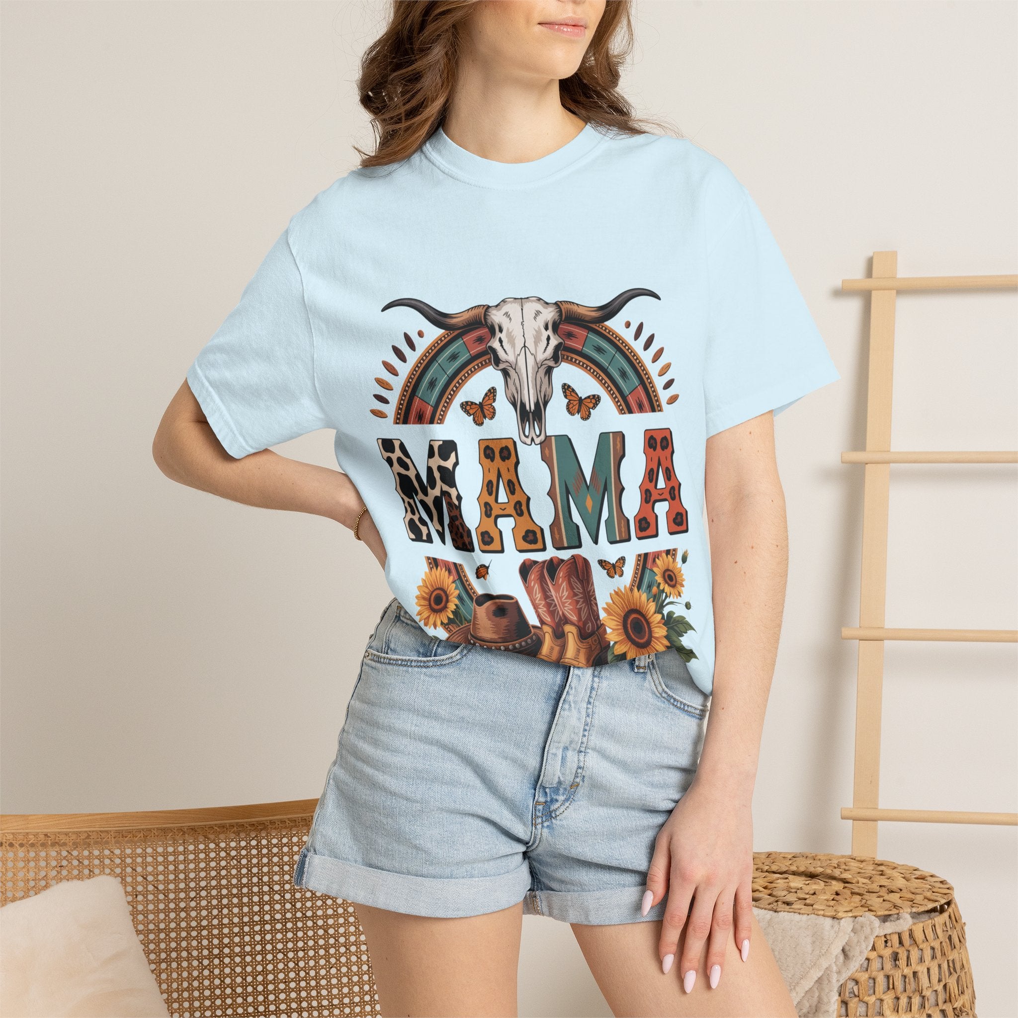 Cowgirl Boot & Sunflower Graphic T-Shirt