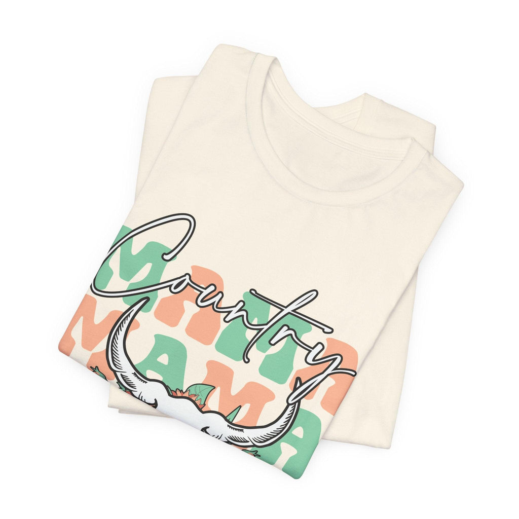 Country Mama Tee – Floral Longhorn Graphic T-Shirt