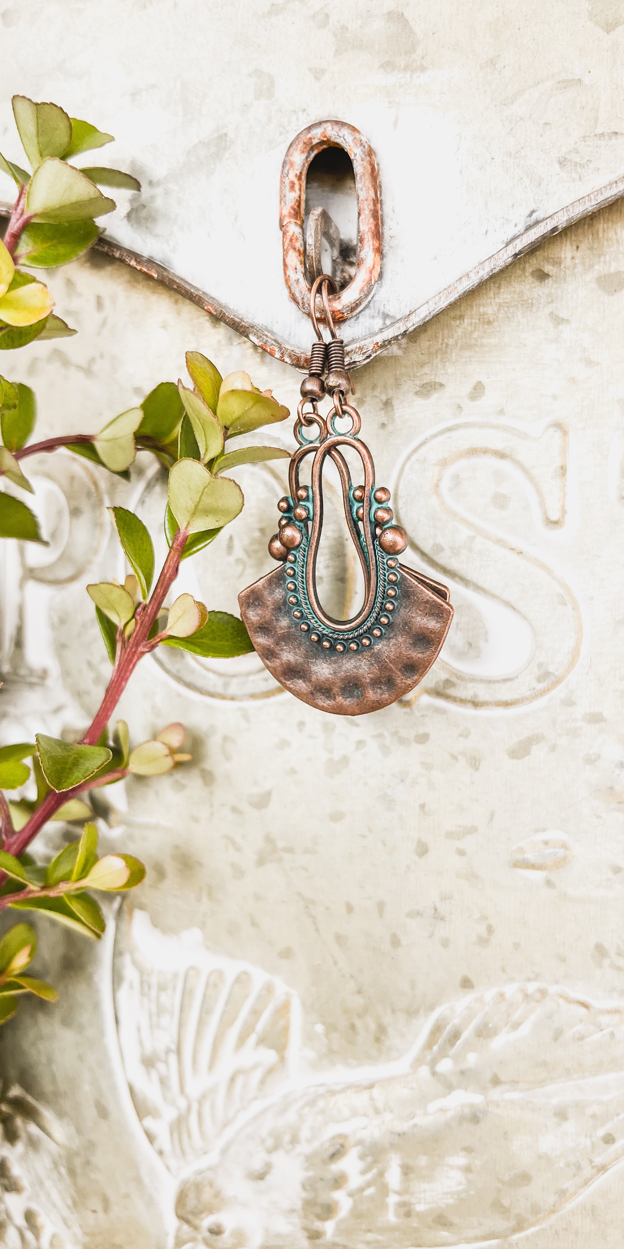 Beautiful Bohemian Copper Earrings