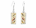 Beautiful Glass-Like Folk Bird Earrings