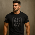 45/47 Schwarzes T-Shirt