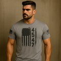 45-47 mit Flaggen-T-Shirt
