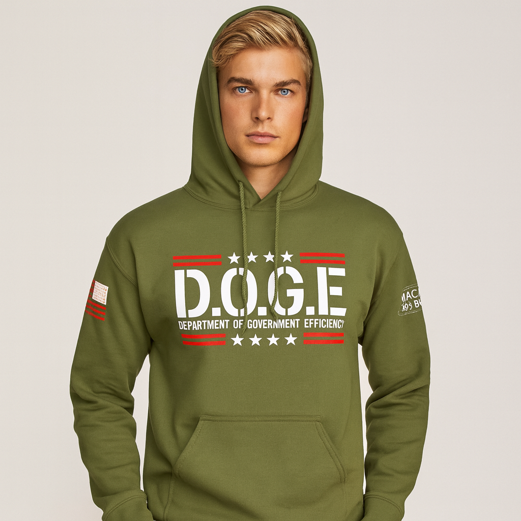 D.O.G.E Army Green Kapuzenpullover