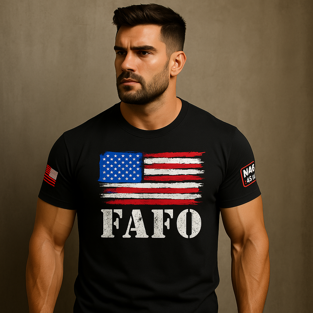 FAFO Amerikanische Flaggen-T-Shirt