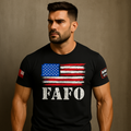 FAFO Amerikanische Flaggen-T-Shirt