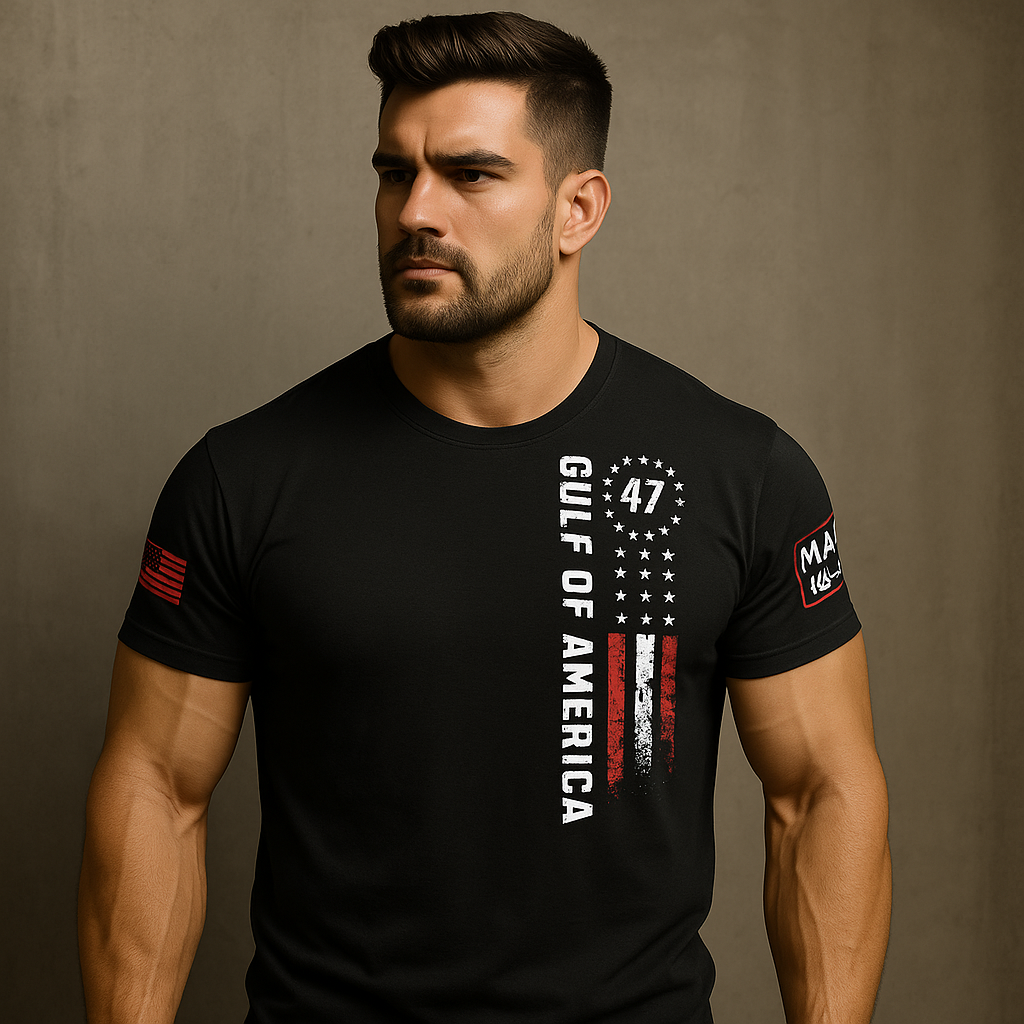 Golf von AMERIKA mit Flaggen-T-Shirt