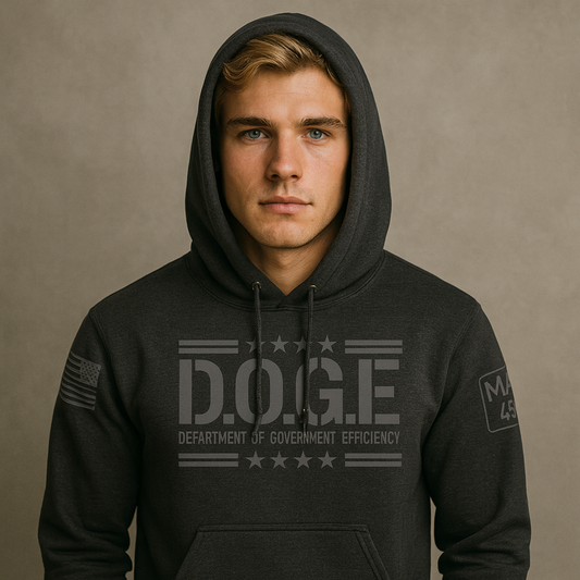 D.O.G.E Schwarzer Hoodie