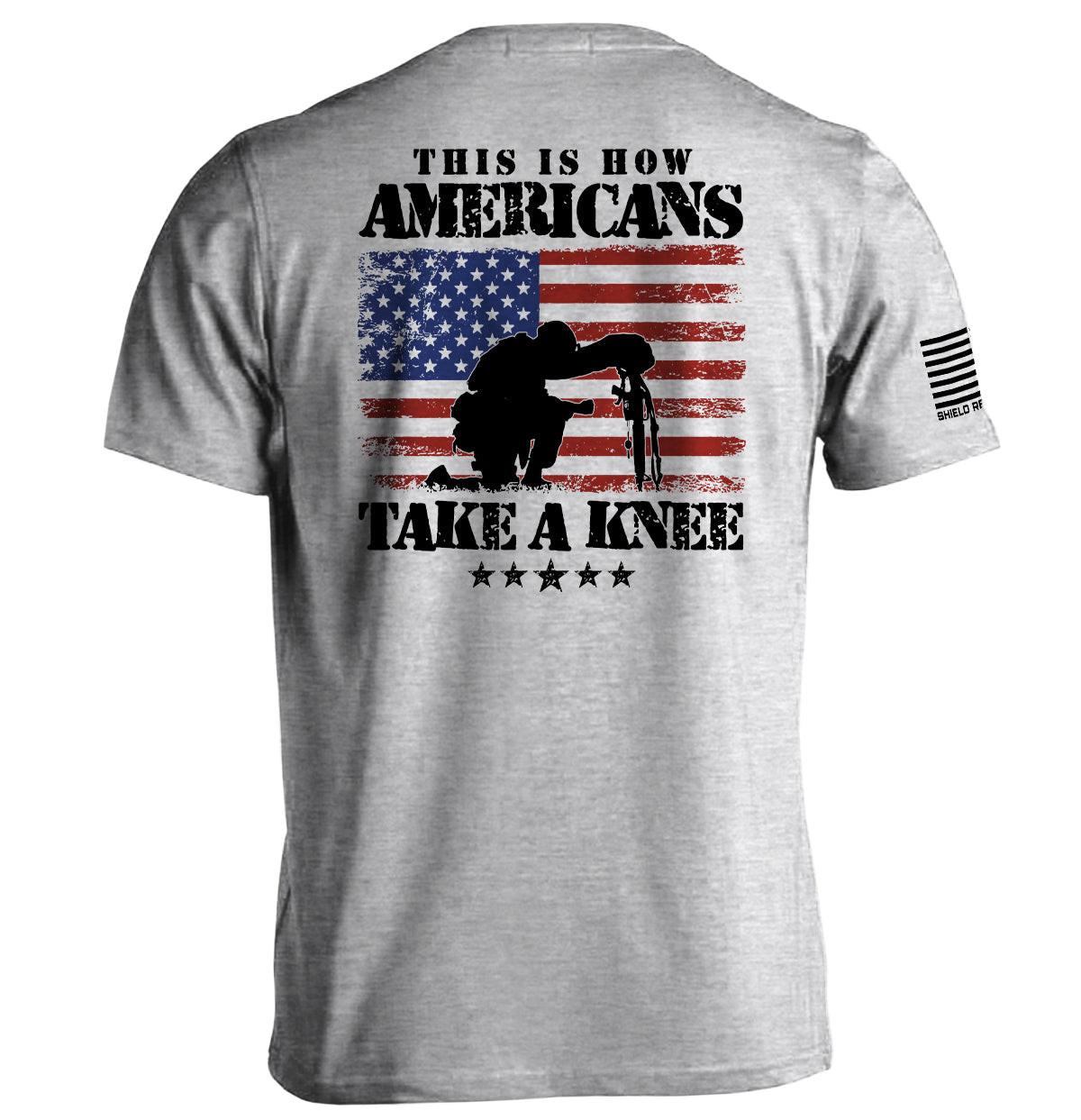 So knien Amerikaner.