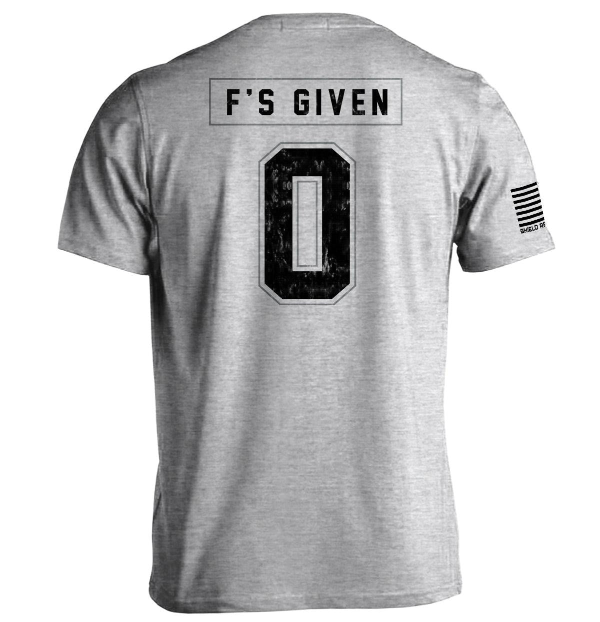 Trikot mit der Aufschrift „Zero F's Given“