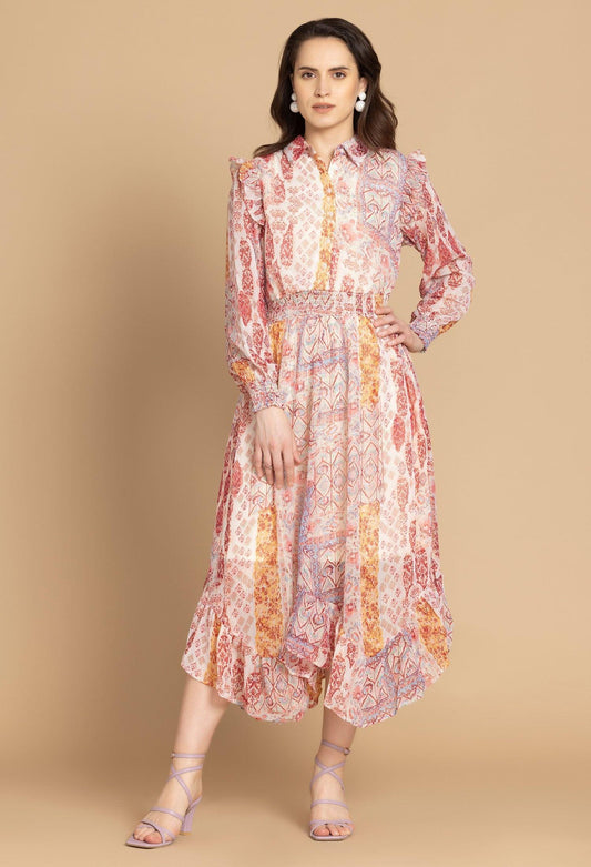 Bohera Renae Gemustertes Kleid