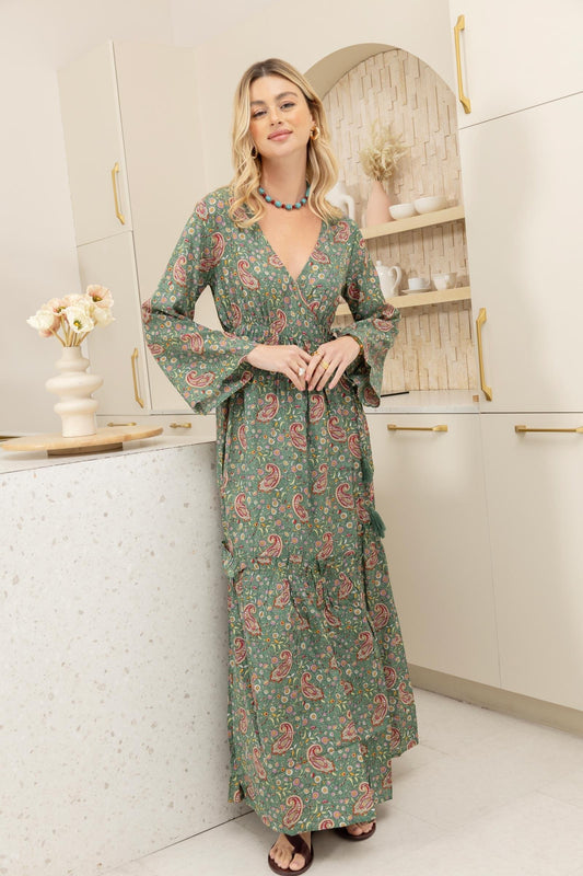 Bohera Yevennia Wickelmaxikleid