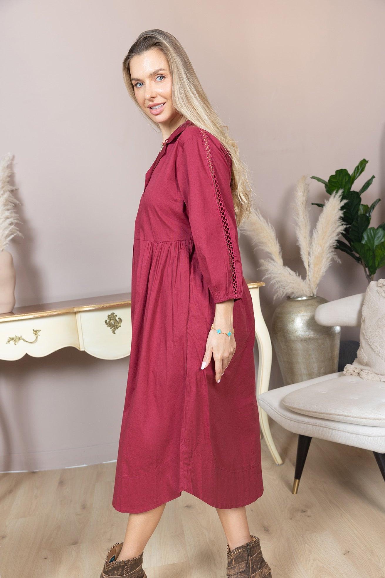 Ninika Drop Waist Dress -(SMALL)
