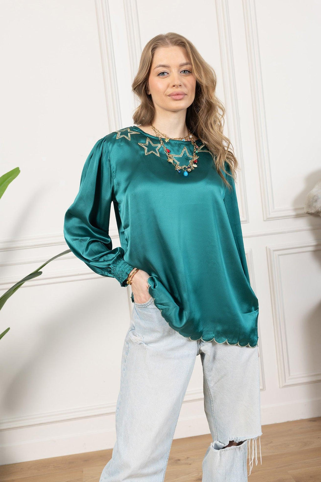 Shooting Stars Scoop Neck Top